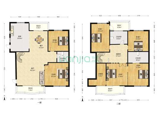 挹翠华庭 6室2厅3卫 302平方