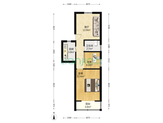 奎照路31号 2室1厅1卫 51平方