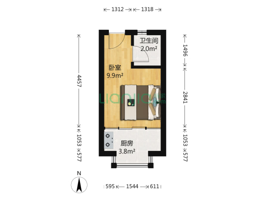 天鹅湖假日山庄 1室0厅1卫 20平方