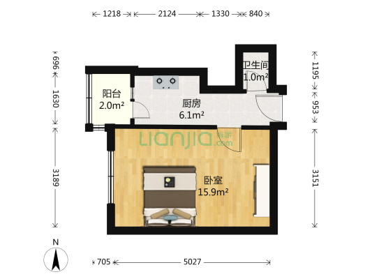 凌洪里 1室0厅1卫 35平方