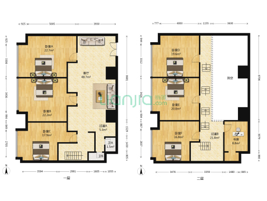 尚东数字居 7室1厅2卫 56平方