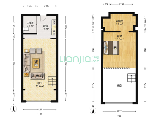 明翰国际 1室1厅1卫 67平方
