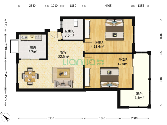 永清路31号 2室1厅1卫 79平方