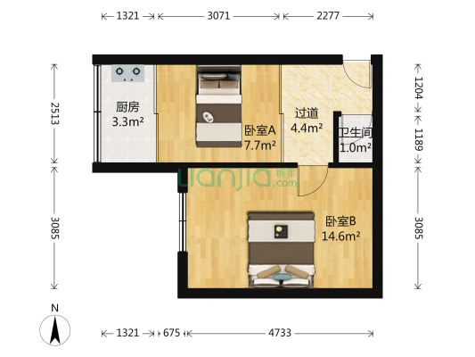 安居巷 2室0厅1卫 42平方