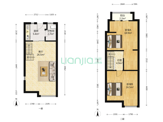 御水湾花园 2室1厅1卫 53平方