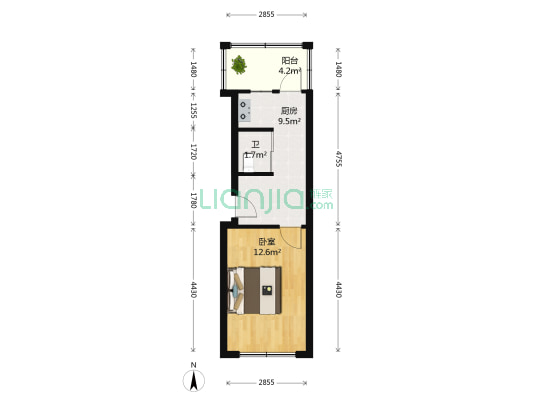 东内史胡同 1室0厅1卫 38平方