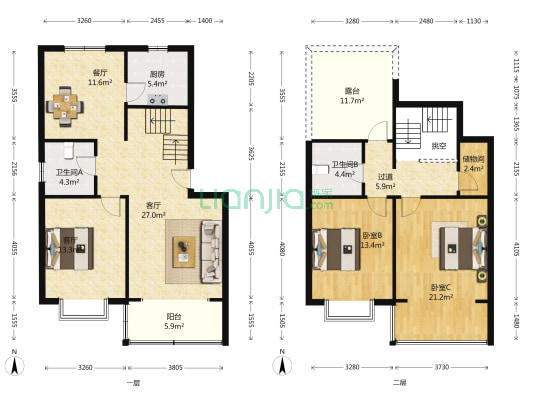 景湾小区东区 2室3厅2卫 139平方