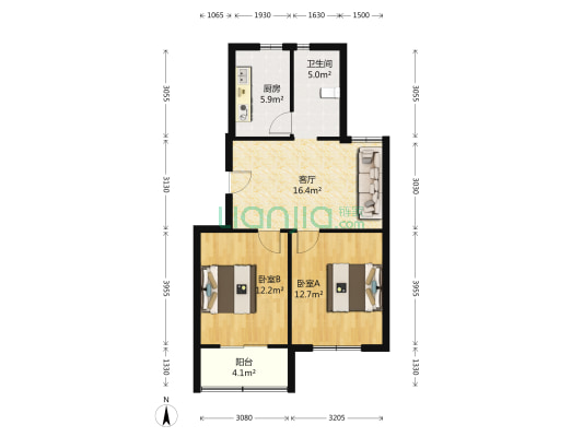蜀苑新村 2室1厅1卫 70平方