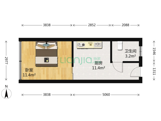 长征路33号 1室0厅1卫 161平方