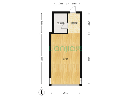 中煌大厦 1室1厅1卫 54平方