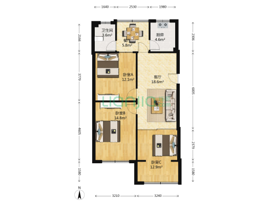 清江东路366号 3室2厅1卫 84平方