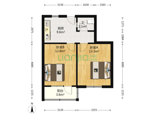 川沙路5046弄 2室0厅1卫 51平方