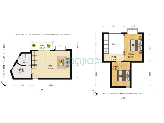 盛世钱塘 2室1厅1卫 57平方
