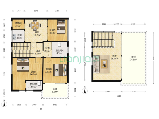 四仙街 3室2厅2卫 203平方
