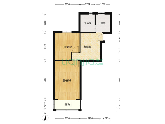 文汇小区(浦东) 2室1厅1卫 55平方