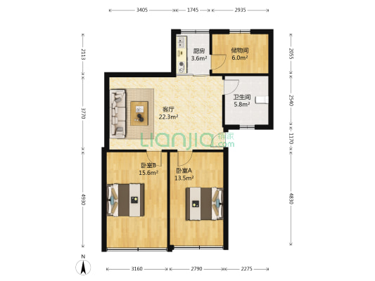义勇路69号 2室1厅1卫 79平方