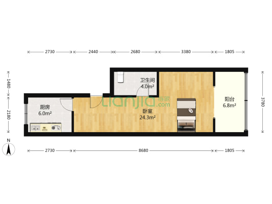 教师公寓 1室0厅1卫 58平方