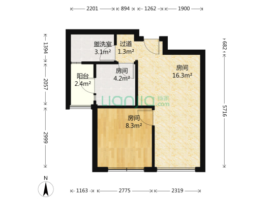 金府银座 1室1厅 东