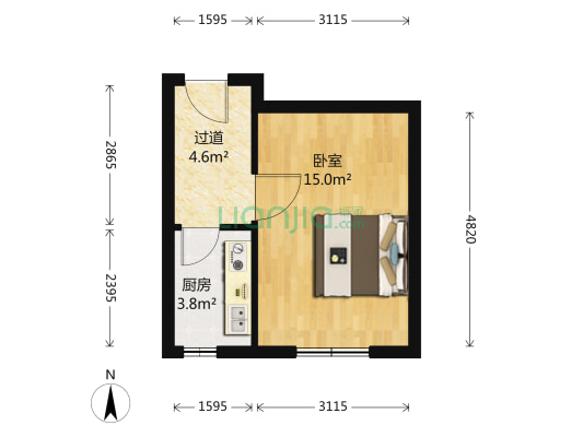 渤海楼 1室0厅0卫 26平方
