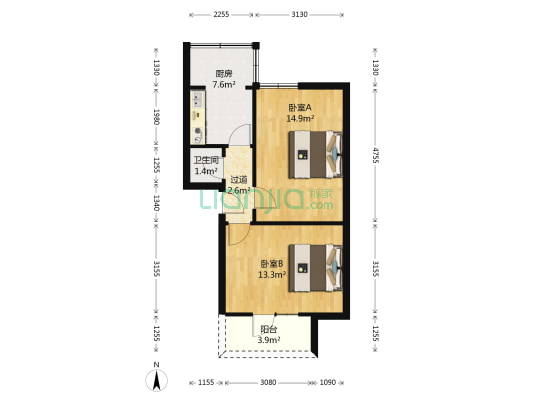 海椒市街11号 2室0厅1卫 51平方