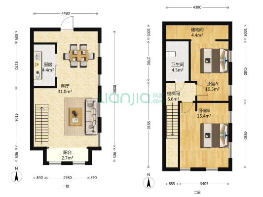 龙江里 2室1厅1卫 56平方