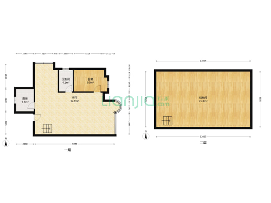 镇海花园 1室1厅1卫 155平方