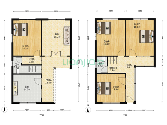 琴西三巷 4室1厅2卫 155平方