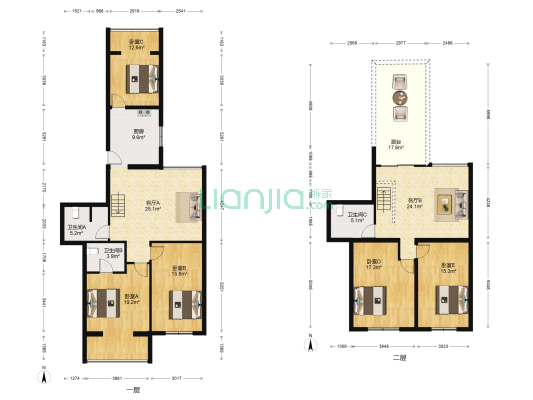 官书院 5室2厅3卫 200平方
