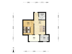 正规一居，南向，房本满五，毛坯随意装修-涿州天保郦景户型图