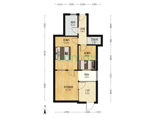 邯山区报社胡同十号院 3室0厅1卫 41平方