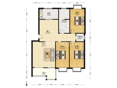 仙颐园南北通透大三居，三阳开泰，中间楼层-涿州仙颐园小区户型图