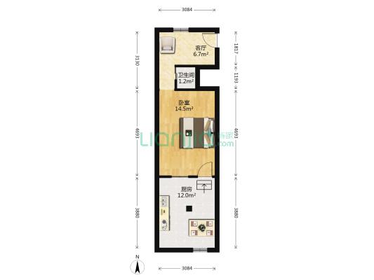 团结二村 1室1厅1卫 33平方