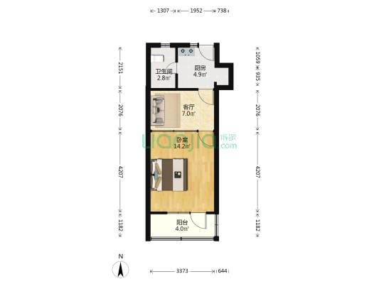 莘浜路285弄 1室1厅1卫 40平方