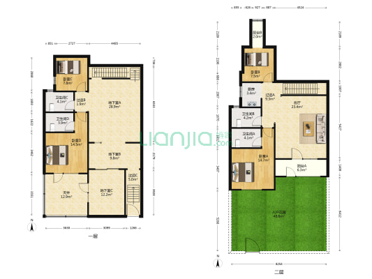 三盛国际城 4室1厅4卫 89平方