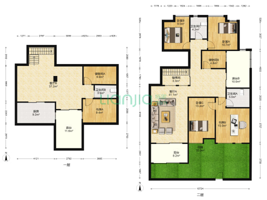 百大春城花园北区 5室2厅3卫 139平方