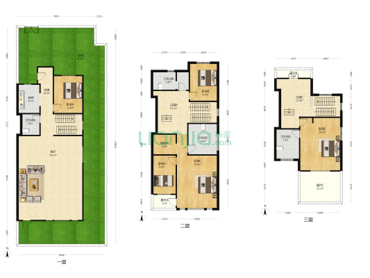 天保美墅林 5室1厅4卫 392平方