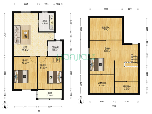 王洗马巷散盘 3室1厅1卫 78平方