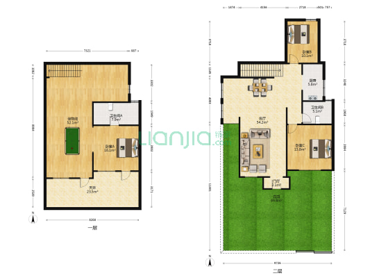 仁爱鸿雁岛 3室1厅2卫 103平方