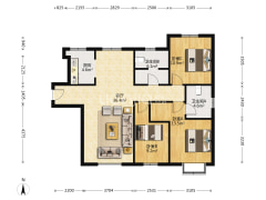 一步到北京 三利中和城 南北通透三居 中间楼层采光好-涿州三利中和城二期C区户型图