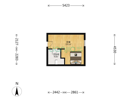 禹洲·滨澜铭座 1室0厅1卫 37平方