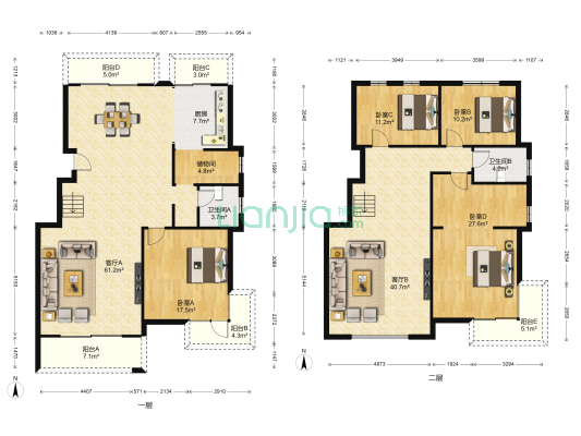 润鸿•水尚 4室2厅2卫 224平方