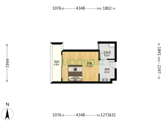 新红棉大厦 1室0厅1卫 39平方