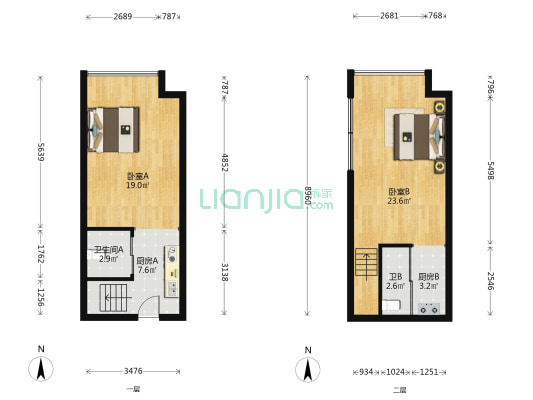 美思·汇 2室0厅2卫 40平方