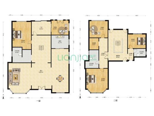 豪得别墅 5室1厅3卫 371平方