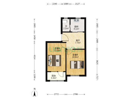 和合大院 2室1厅1卫 51平方