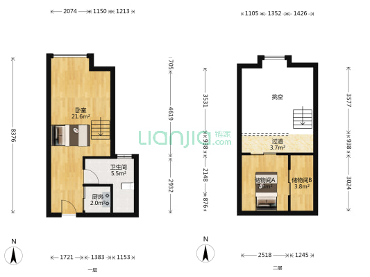 曼克顿酒店公寓 1室0厅1卫 42平方