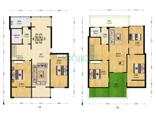 石人南路15号 5室1厅2卫 208平方