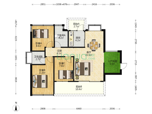 和瑞乐府 3室1厅2卫 105平方