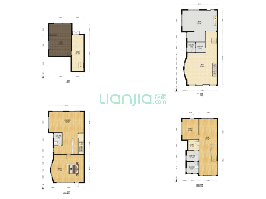 滇池春天五合院 4室1厅5卫 377平方