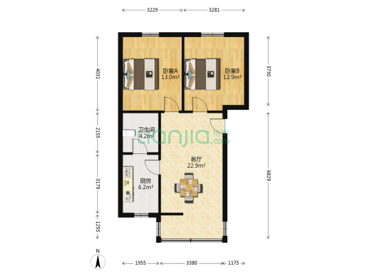 庆丰路112号 2室1厅1卫 70平方